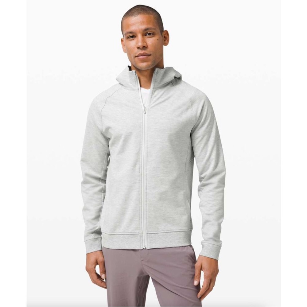 Lululemon City Sweat Full Zip Hoodie Light Grey Size XL